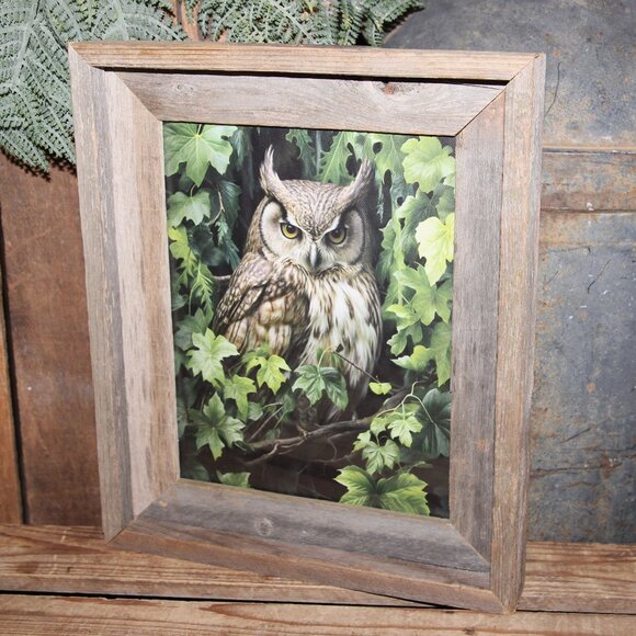 NEW Rustic French Country Farmhouse Woodland Owl Wall Decor or Prop Picture - Picture 1 of 2